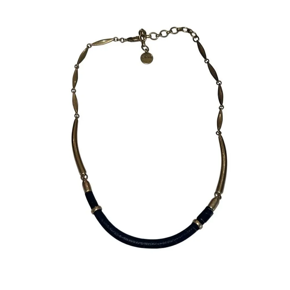 Stella & Dot Women's Marcell Collar Necklace Gold-tone And Black OS